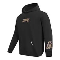 Los Angeles Lakers Black Wingspan Drop Shoulder Pro Standard Fleece Hoodie