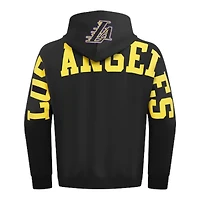 Los Angeles Lakers Black Wingspan Drop Shoulder Pro Standard Fleece Hoodie