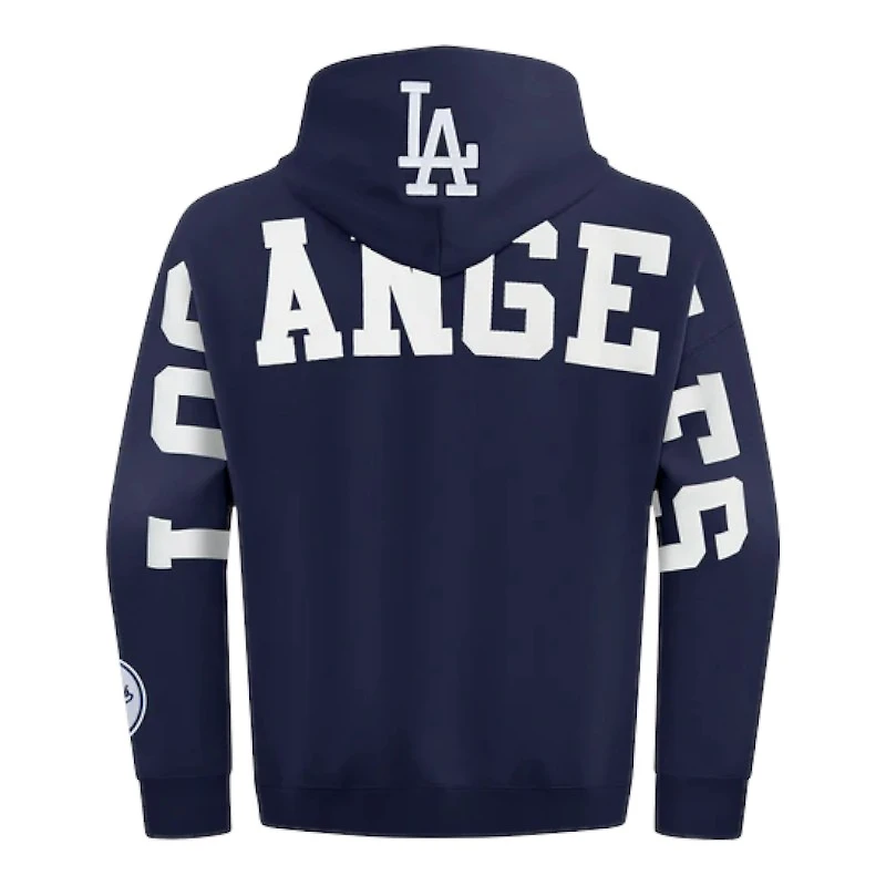 Los Angeles Dodgers Navy Wingspan Drop Shoulder V2 Pro Standard Fleece Hoodie