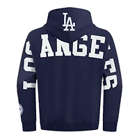 Los Angeles Dodgers Navy Wingspan Drop Shoulder V2 Pro Standard Fleece Hoodie