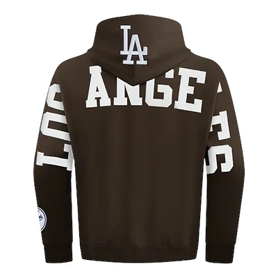 Los Angeles Dodgers Brown Wingspan Drop Shoulder V2 Pro Standard Fleece Hoodie