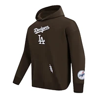 Los Angeles Dodgers Brown Wingspan Drop Shoulder V2 Pro Standard Fleece Hoodie
