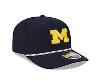 Michigan Wolverines Navy Multi Rope NCAA New Era 9SEVENTY Stretch Snapback Hat