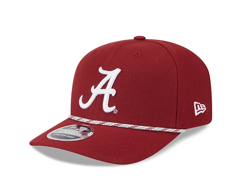 Alabama Crimson Tide Crimson Multi Rope NCAA New Era 9SEVENTY Stretch Snapback Hat