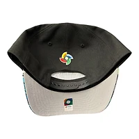 Puerto Rico X Dominican Republic Black and Floral New Era A-Frame Snapback Hat