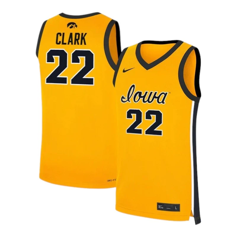 Iowa Hawkeyes Caitlin Clark Gold Alternate Nike College Basketball Jersey