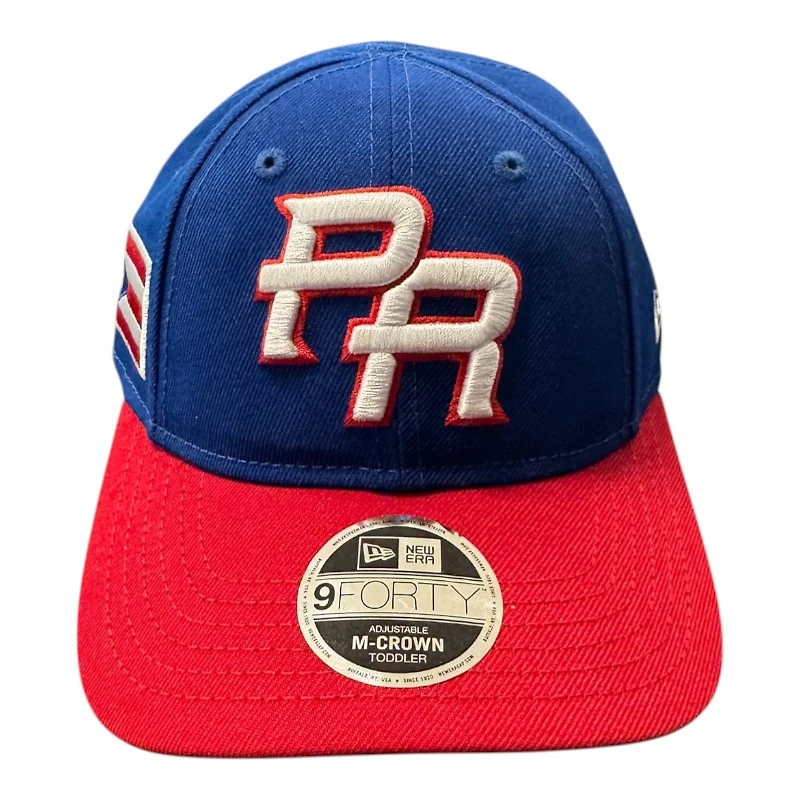 Toddler Puerto Rico Royal and Red WBC Flag Patch New Era 9FORTY M-Crown Adjustable Hat