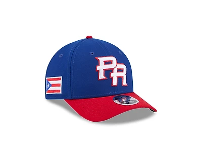 Child Puerto Rico Royal and Red WBC Flag Patch New Era 9FORTY M-Crown Adjustable Hat