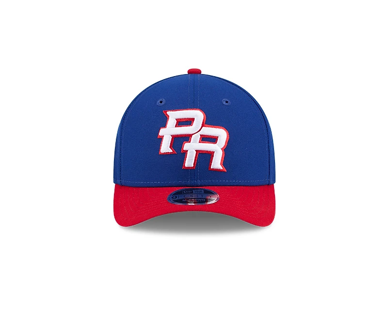 Child Puerto Rico Royal and Red WBC Flag Patch New Era 9FORTY M-Crown Adjustable Hat