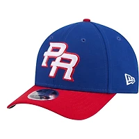 Youth Puerto Rico Royal and Red WBC Flag Patch New Era 9FORTY M-Crown Adjustable Hat
