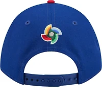 Youth Puerto Rico Royal and Red WBC Flag Patch New Era 9FORTY M-Crown Adjustable Hat