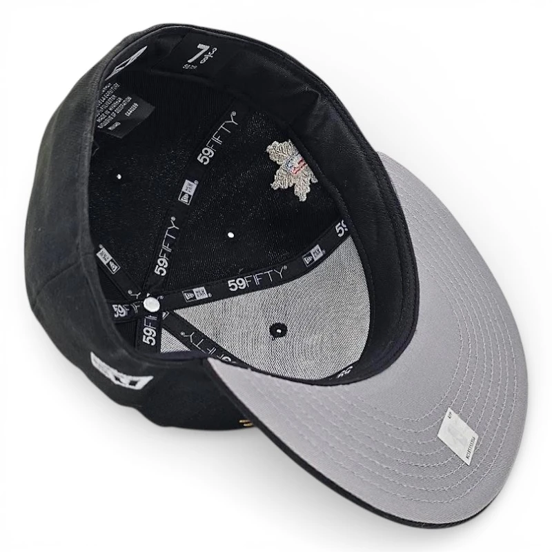 Denver Nuggets Black Leon the Lab Christmas Patch Grey UV New Era 59FIFTY Fitted Hat