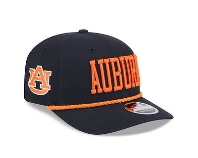 Auburn Tigers Black Wordmark Roper NCAA New Era 9SEVENTY Stretch Snapback Hat
