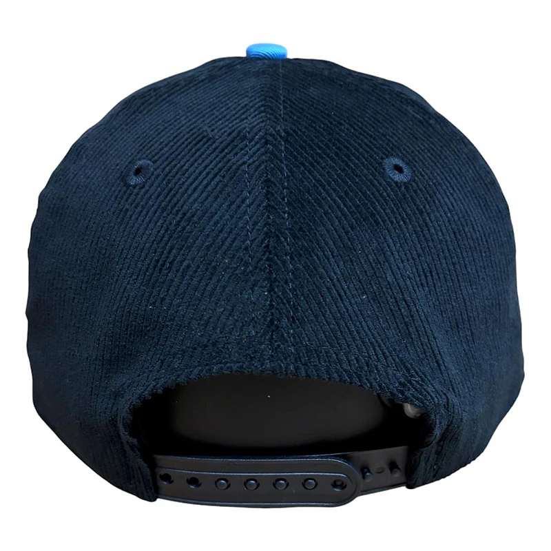 Utah Mammoth Black Corduroy and Blue Bill NHL Patch New Era Golfer Snapback Hat