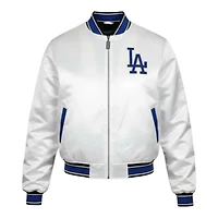 Los Angeles Dodgers Black and Royal Blue Satin Reversible Zip Up Mitchell & Ness Jacket