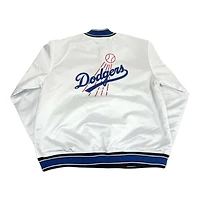 Los Angeles Dodgers Black and Royal Blue Satin Reversible Zip Up Mitchell & Ness Jacket