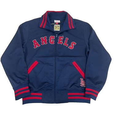 Los Angeles Angels Navy Batting Practice Full-Zip Mitchell & Ness Jacket