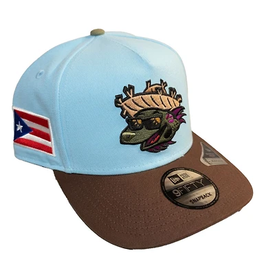 Harrisburg Playeros Doscientos Blue and Burnt Wood Puerto Rico Patch New Era 9FIFTY A-Frame Snapback Hat