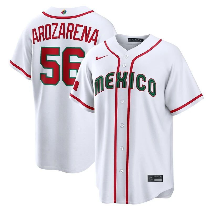 Team Mexico Randy Arozarena White 2026 World Baseball Classic WBC Nike Home Stadium Jersey