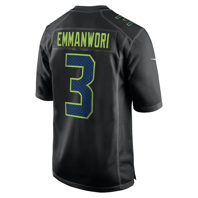 Seattle Seahawks Nick Emmanwori Super Bowl LX Patch Nike Carbon Black Fashion Game Jersey