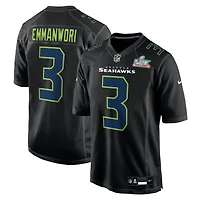 Seattle Seahawks Nick Emmanwori Super Bowl LX Patch Nike Carbon Black Fashion Game Jersey