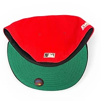 Florida Marlins Red and Black Daytona Patch New Era 59FIFTY Fitted Hat
