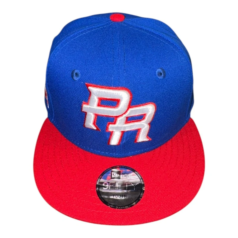Youth Puerto Rico Royal and Scarlet WBC New Era 9FIFTY Snapback Hat