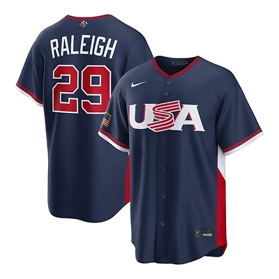 Team USA Cal Raleigh Navy 2026 World Baseball Classic WBC Nike Stadium Jersey