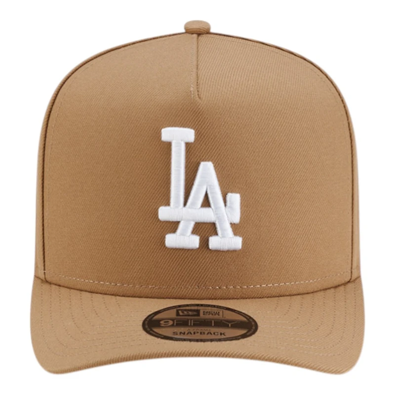 Los Angeles Dodgers Khaki Brown Basic New Era 9FIFTY A-Frame Snapback Hat