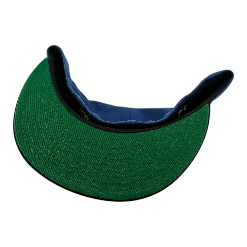 Los Angeles Dodgers Indigo Blue and Black 60th Anniversary Patch Kelly Green UV New Era 59FIFTY Fitted Hat