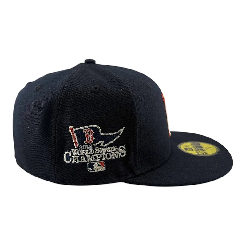 Boston Red Sox Navy with Metallic Stitching 2013 World Series Champions Patch Gray UV New Era 59FIFTY Fitted Hat