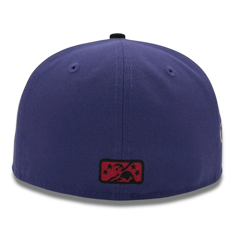 Lake Elsinore Storm Purple and Black California League Patch Red UV MiLB New Era 59FIFTY Fitted Hat