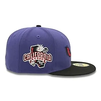 Lake Elsinore Storm Purple and Black California League Patch Red UV MiLB New Era 59FIFTY Fitted Hat