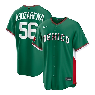 Team Mexico Randy Arozarena Green 2026 World Baseball Classic WBC Nike Road Stadium Jersey