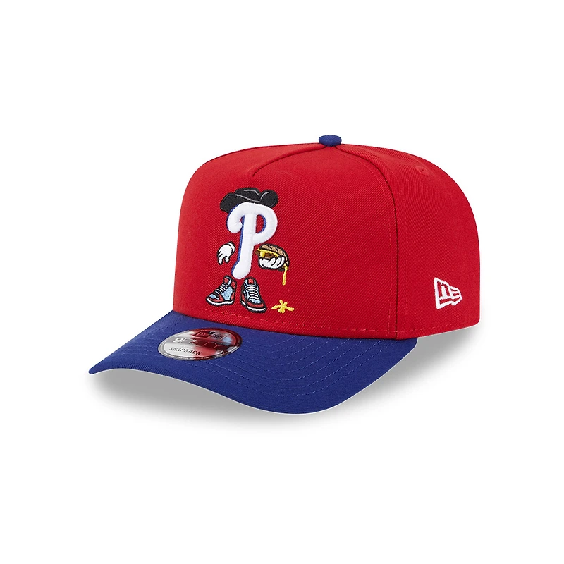Philadelphia Phillies Red and Royal Cartoon Series New Era 9FIFTY A-Frame Snapback Hat