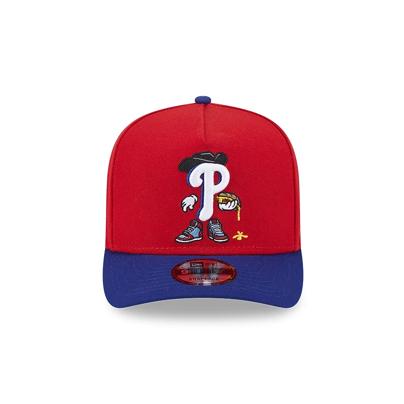 Philadelphia Phillies Red and Royal Cartoon Series New Era 9FIFTY A-Frame Snapback Hat