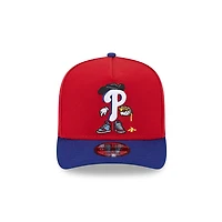 Philadelphia Phillies Red and Royal Cartoon Series New Era 9FIFTY A-Frame Snapback Hat