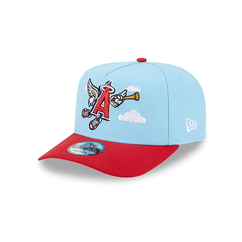 Los Angeles Angels Blue and Red Cartoon Series New Era 9FIFTY A-Frame Snapback Hat