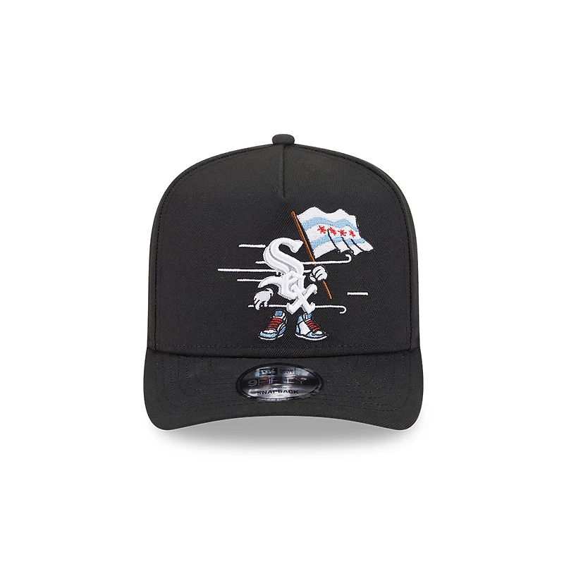 Chicago White Sox Black Cartoon Series New Era 9FIFTY A-Frame Snapback Hat