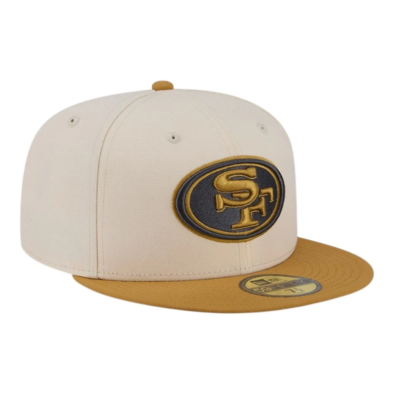 San Francisco 49ers Chrome White and Bronze New Era 59FIFTY Fitted Hat