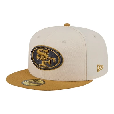 San Francisco 49ers Chrome White and Bronze New Era 59FIFTY Fitted Hat