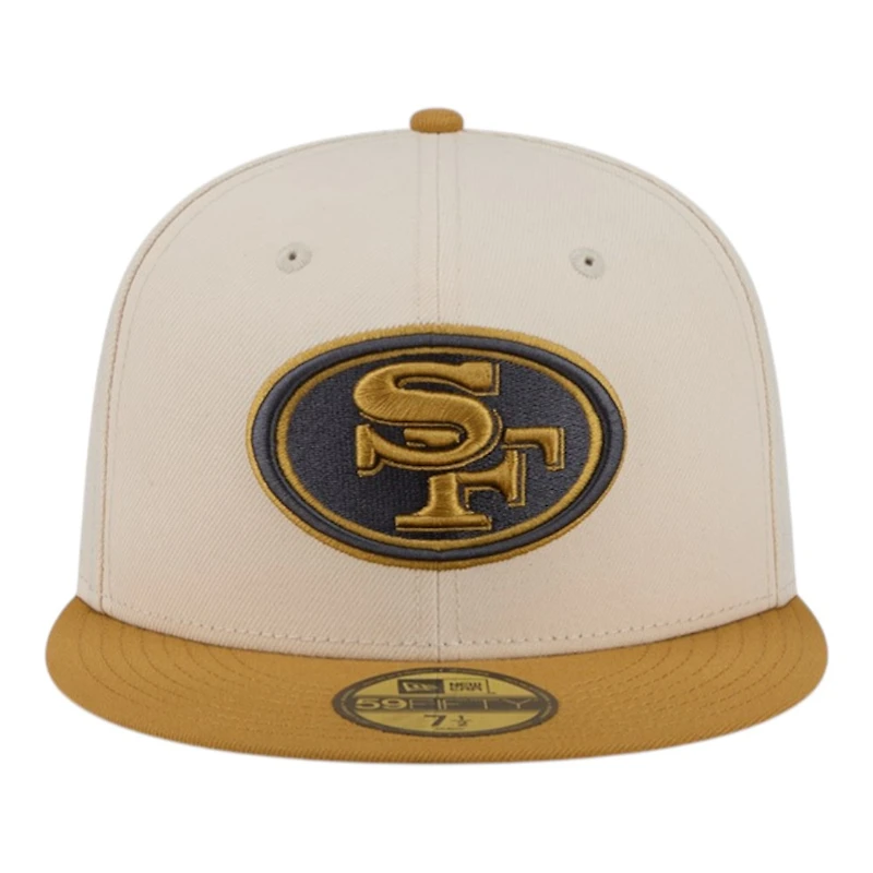San Francisco 49ers Chrome White and Bronze New Era 59FIFTY Fitted Hat