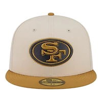San Francisco 49ers Chrome White and Bronze New Era 59FIFTY Fitted Hat