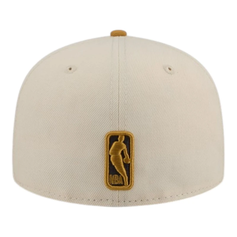 Denver Nuggets Chrome White and Bronze New Era 59FIFTY Fitted Hat