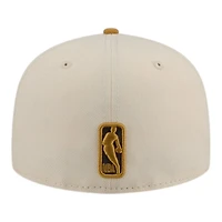 Denver Nuggets Chrome White and Bronze New Era 59FIFTY Fitted Hat