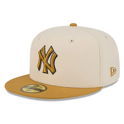 New York Yankees Beige and Khaki 2-Tone Color Pack Era 59FIFTY Fitted Hat