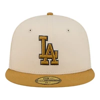 Los Angeles Dodgers Chrome White and Bronze New Era 59FIFTY Fitted Hat