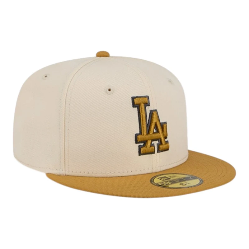 Los Angeles Dodgers Chrome White and Bronze New Era 59FIFTY Fitted Hat