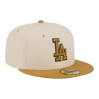 Los Angeles Dodgers Chrome White and Bronze New Era 59FIFTY Fitted Hat