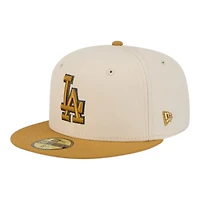 Los Angeles Dodgers Chrome White and Bronze New Era 59FIFTY Fitted Hat